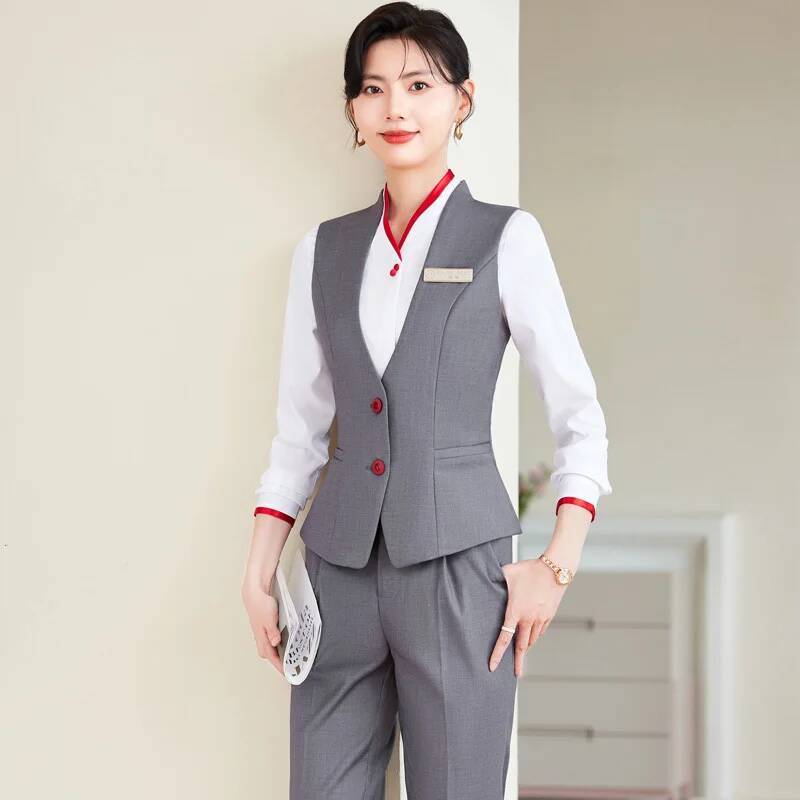 Women Formal Wear Interview - Plus Size 5XL Formal Pantsuits Elegant