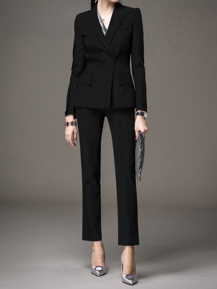 Women Formal Wear Interview - Professional Black Suit Set for Women