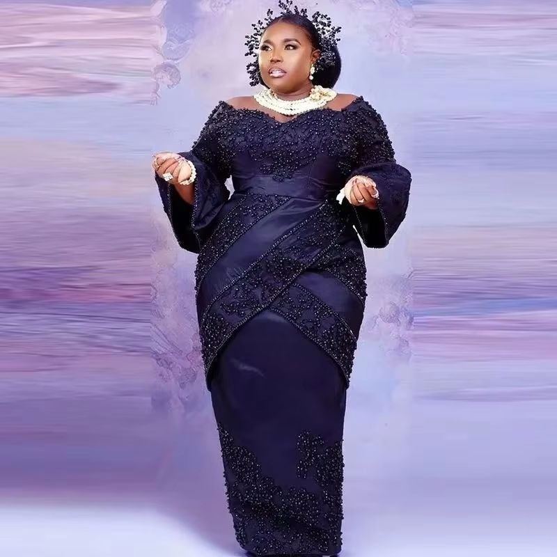 Women'S Formal Wear Plus Size - Shining Beaded Off The Shoulder Long