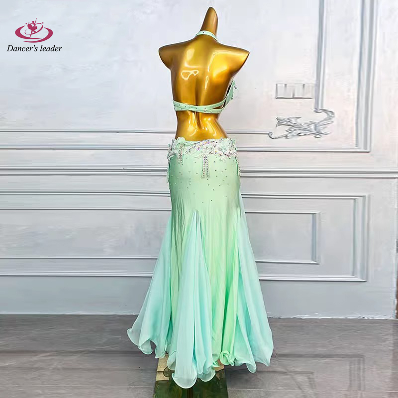 Women'S Green Formal Wear - Belly Dance Adult Dress With Rhinestones,