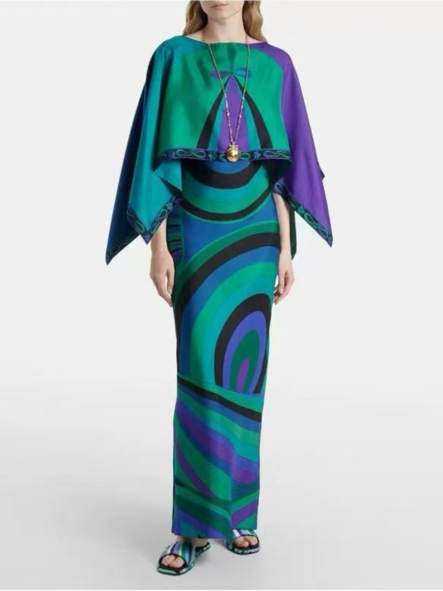 VGH Light Blue Abstract Print  - Formal Attire Woman ulasan dan harga
