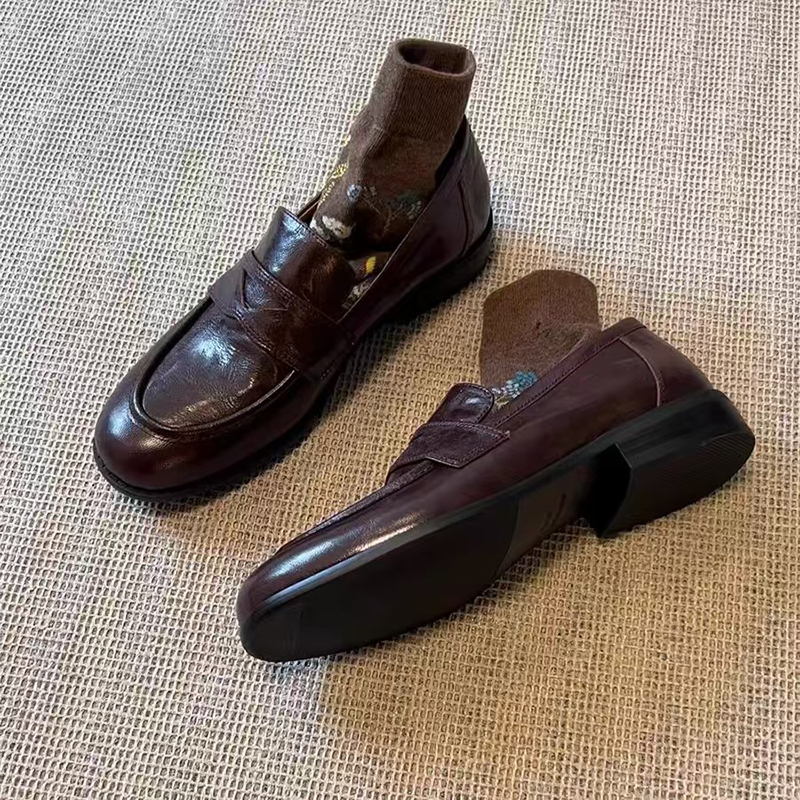 Womens Genuine Leather Loafers - Women Formal Wear Footwear ulasan dan harga