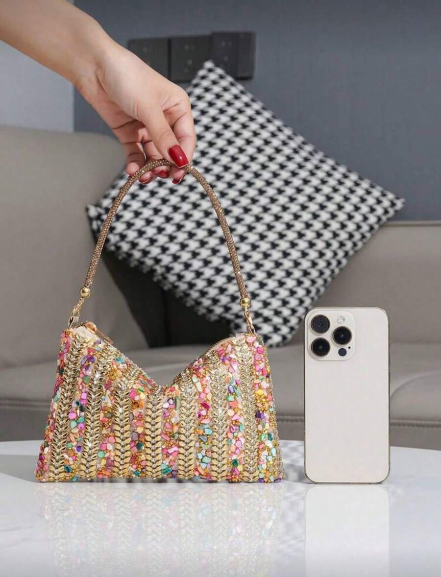 Elegant Rhinestone Clutch Hand - Women'S Elegant Formal Wear ulasan dan harga