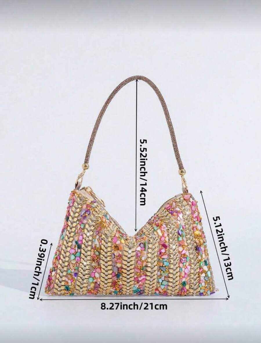 Elegant Rhinestone Clutch Hand - Women'S Elegant Formal Wear ulasan dan harga
