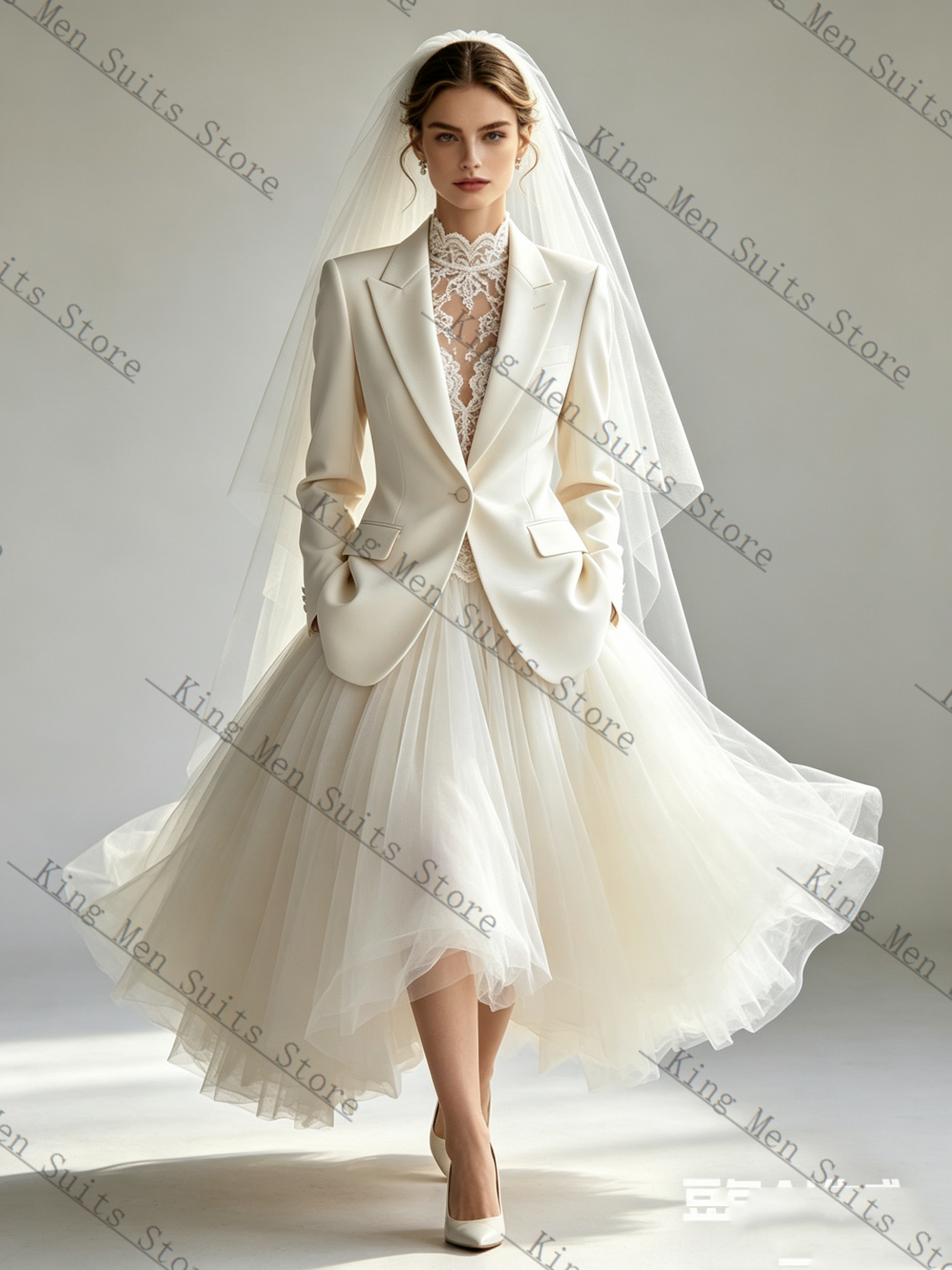 White Spring Women Suit Skirt  - Women Formal Wear With Skirt ulasan dan harga