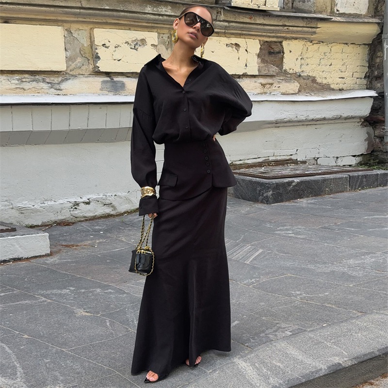 Autumn Pink Black Women Suit S - Women Formal Wear With Skirt ulasan dan harga