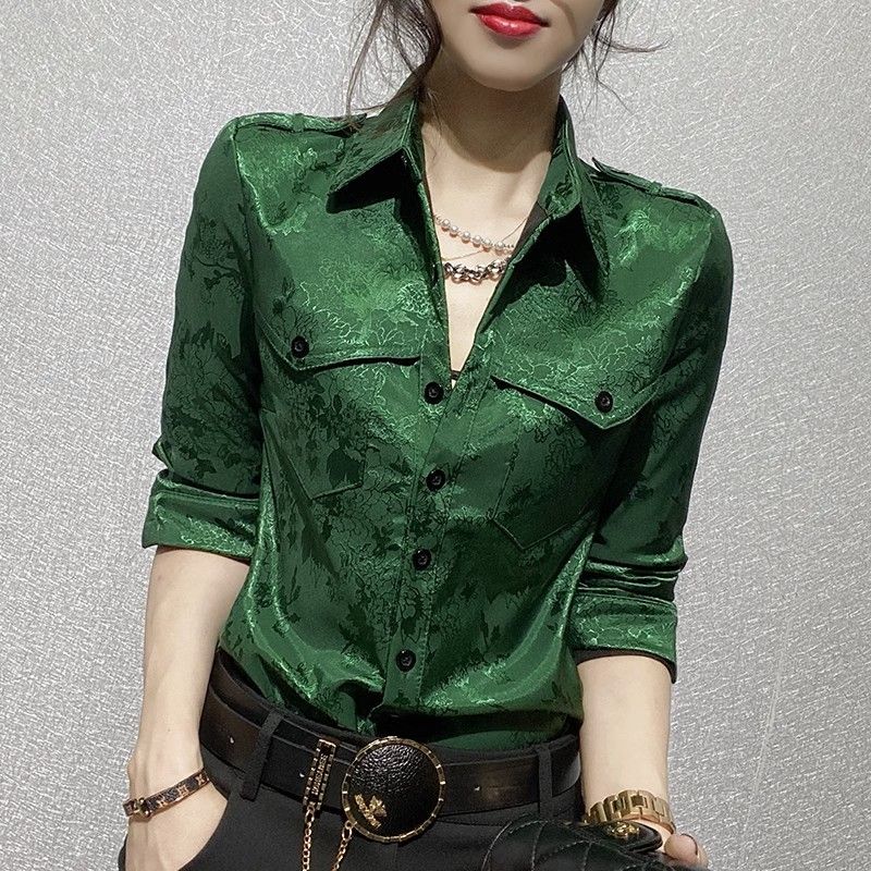 Female Tops Spring and Autumn  - Women'S Green Formal Wear ulasan dan harga
