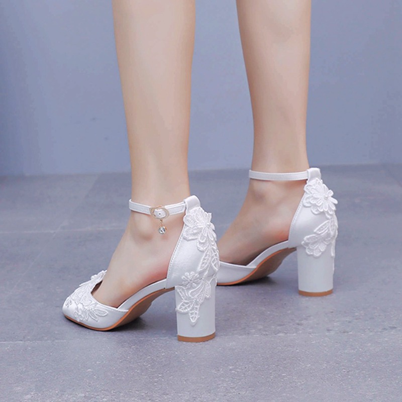 Women White Silk High Heels Su - Women Formal Wear For Wedding ulasan dan harga