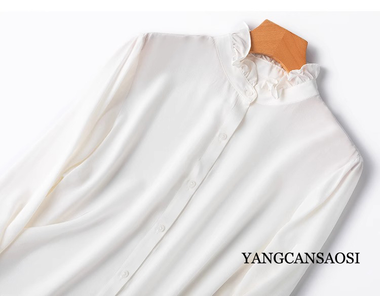 2025 Women's Fashion New 100%N - Silk Blouse Button ulasan dan harga