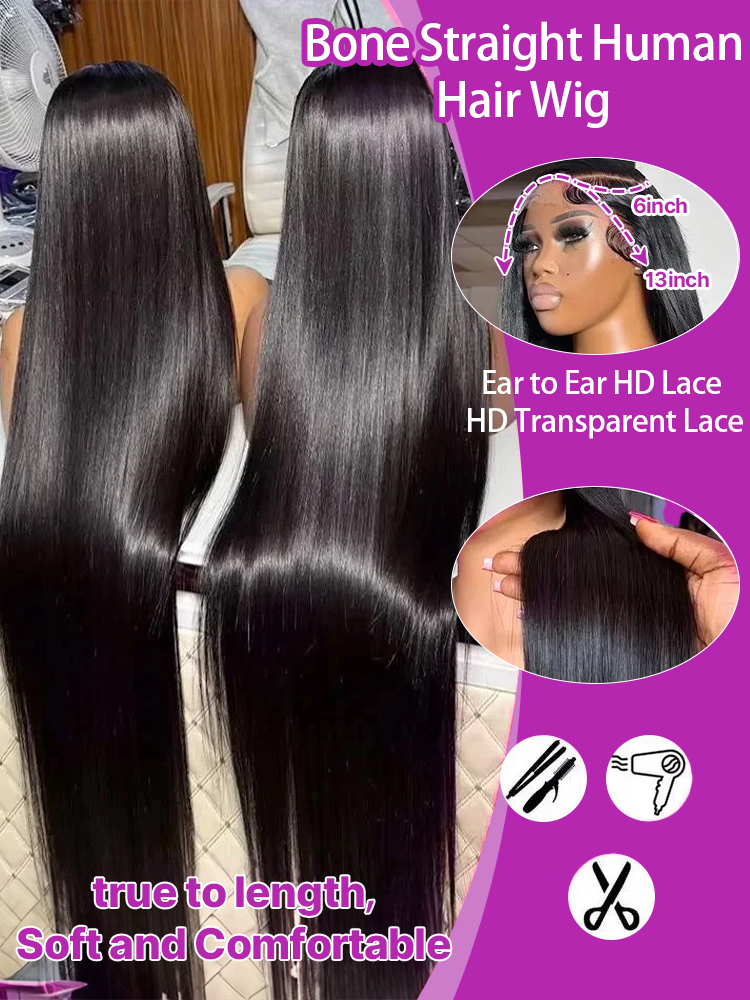 13x4 HD Lace Front Wig 250% De - Women'S Elegant Formal Wear ulasan dan harga