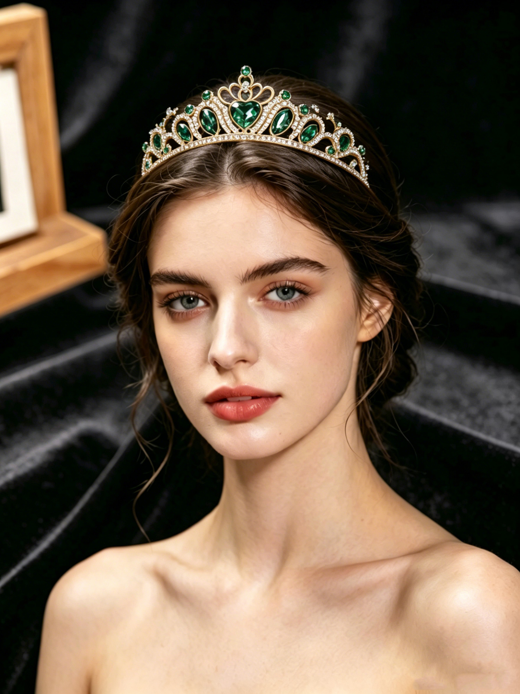 Retro Heart-Shaped Emerald Gre - Women Formal Wear For Wedding ulasan dan harga