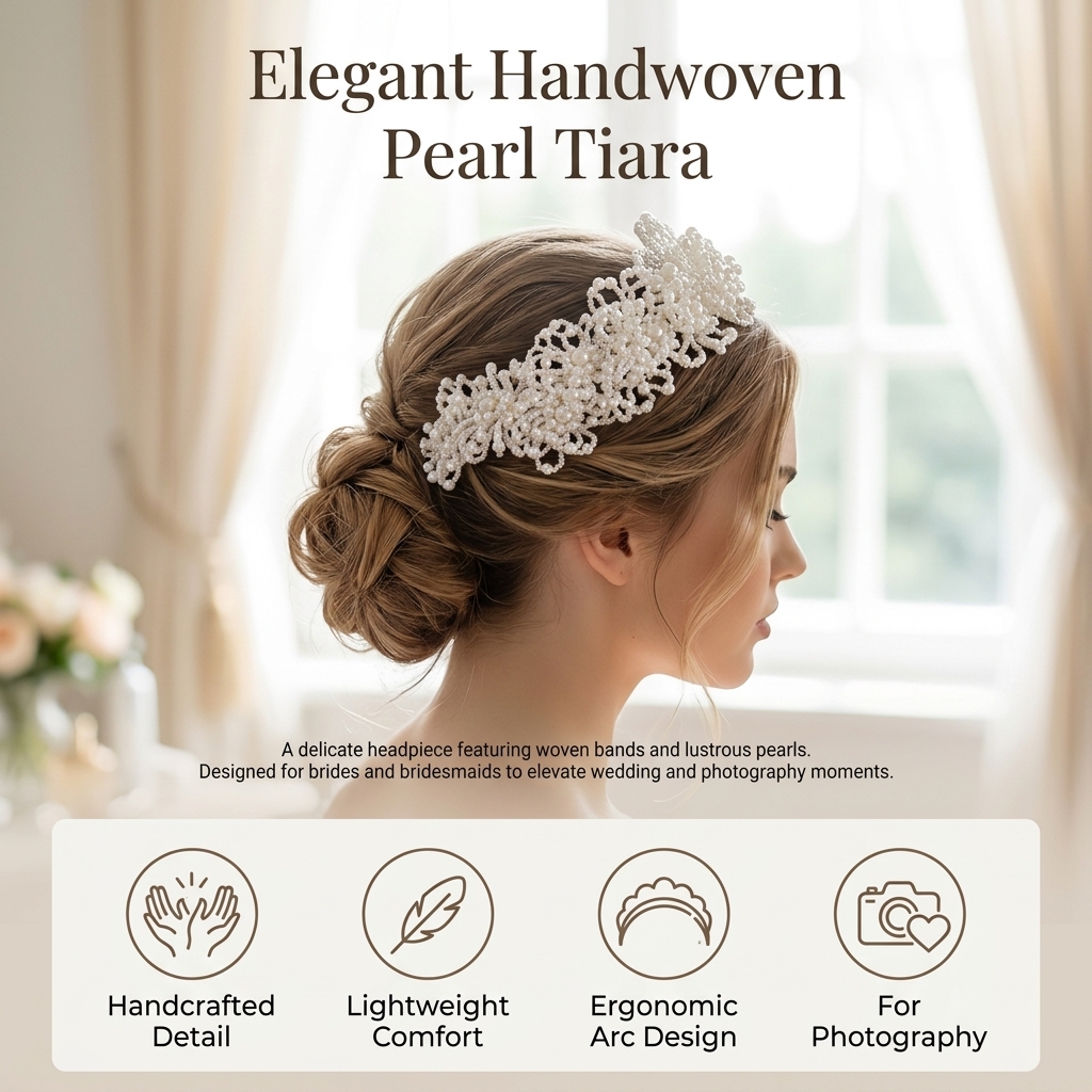 Pearl Crown Headpiece For Wedd - Women Formal Wear For Wedding ulasan dan harga