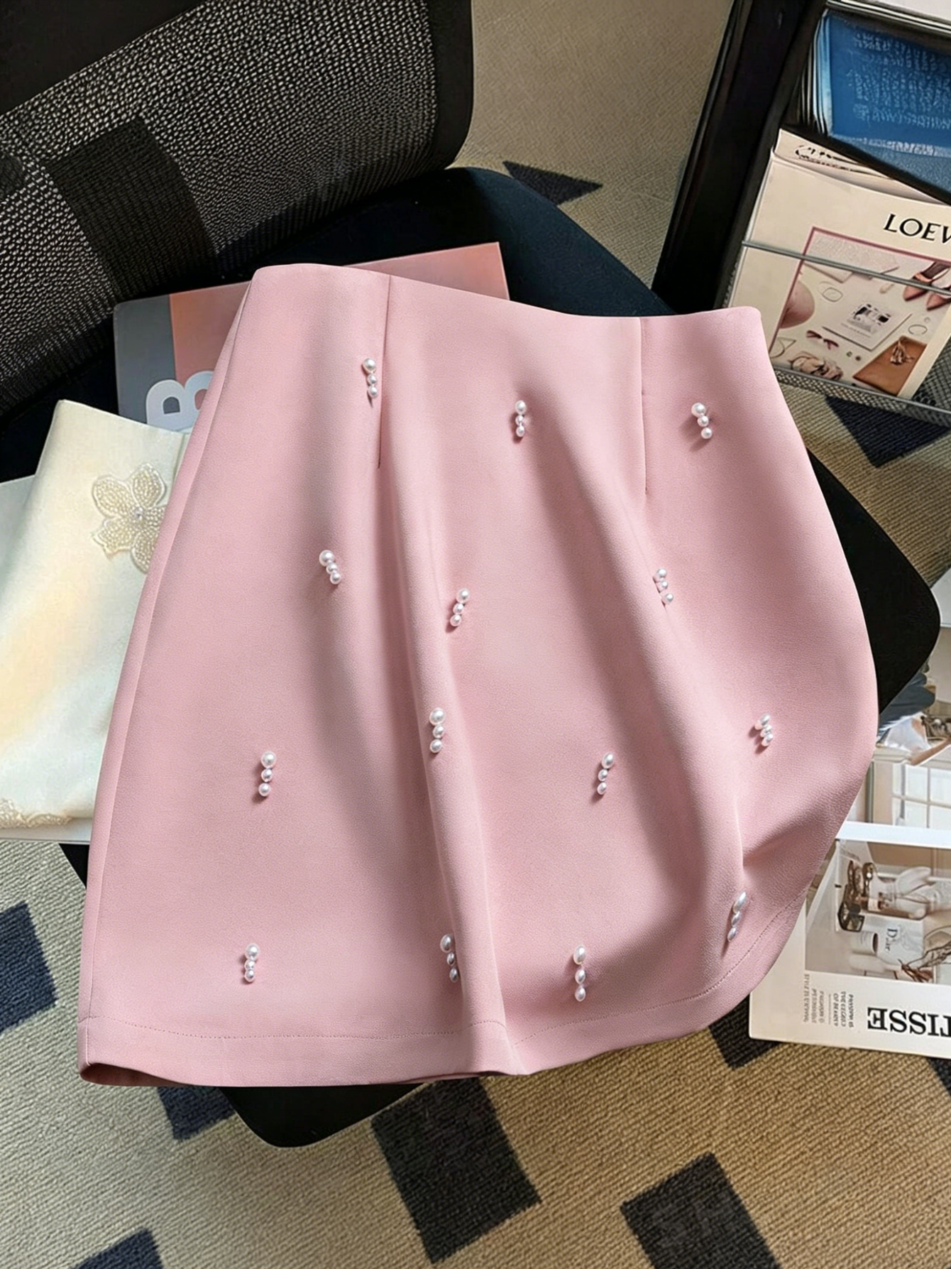 Women's MID Waist Pearl A-Line - Women Formal Wear With Skirt ulasan dan harga