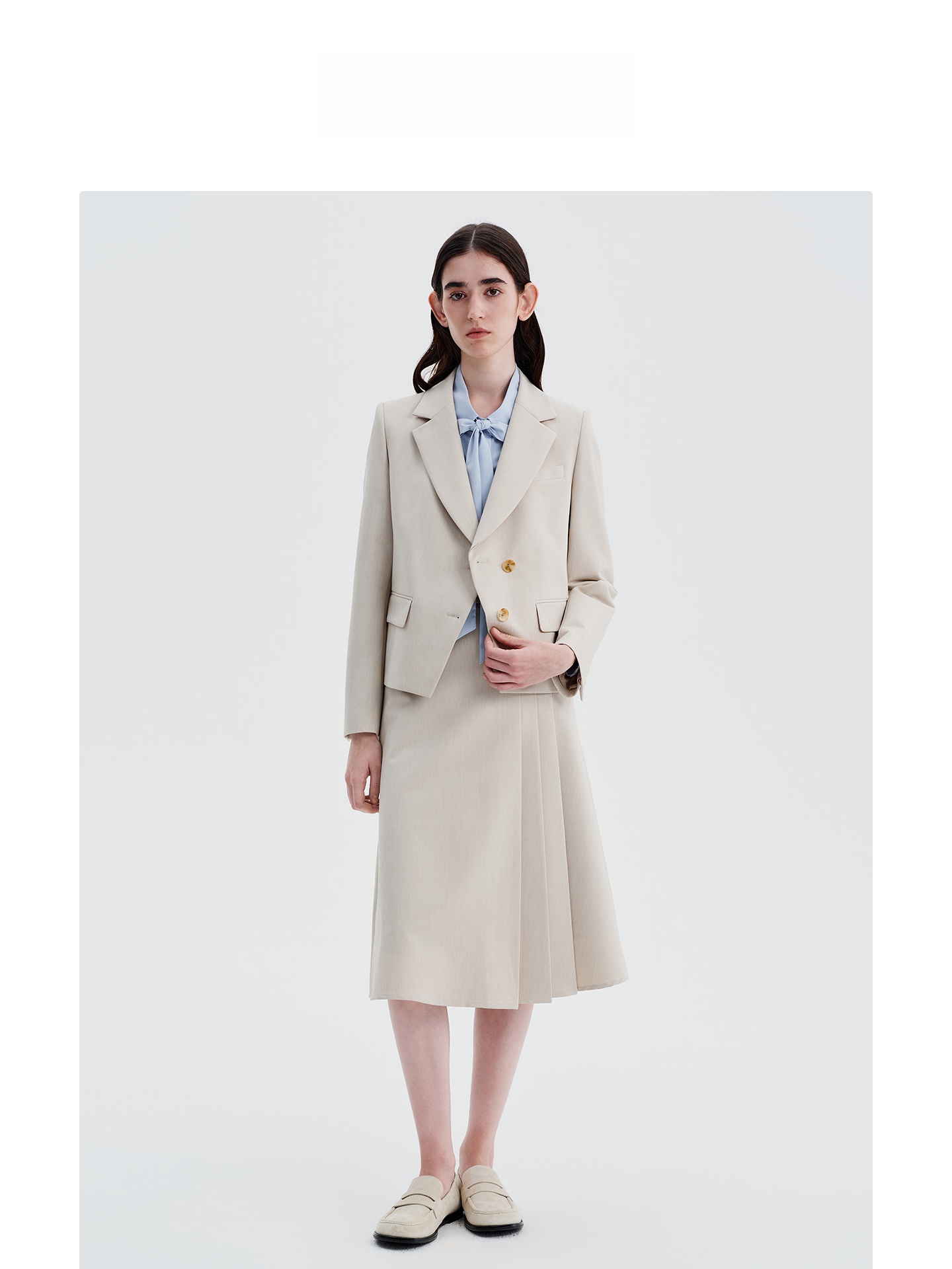 Deep Grey Suit Jacket And Half - Women Formal Wear Interview ulasan dan harga