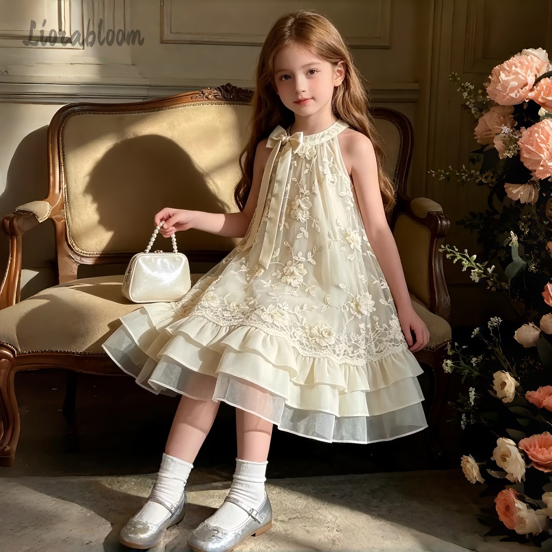 Girls Champagne Lace Tulle Dre - Formal Attire Woman ulasan dan harga