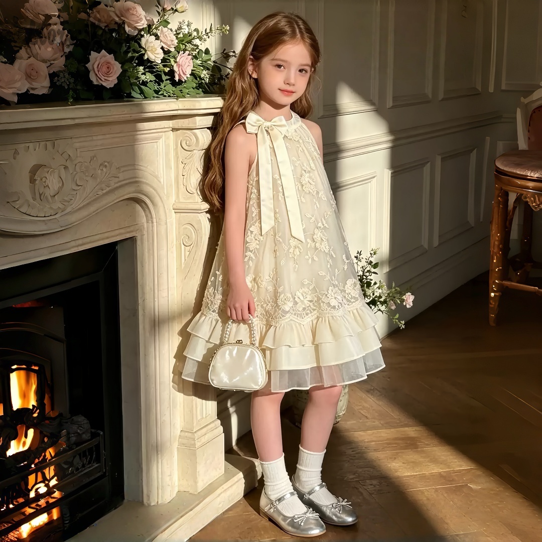 Girls Champagne Lace Tulle Dre - Formal Attire Woman ulasan dan harga