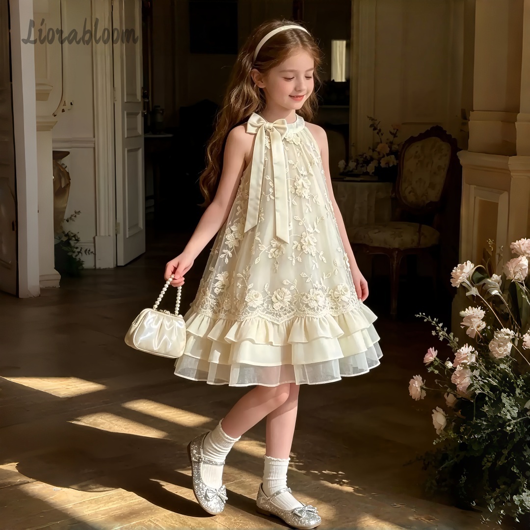 Girls Champagne Lace Tulle Dre - Formal Attire Woman ulasan dan harga