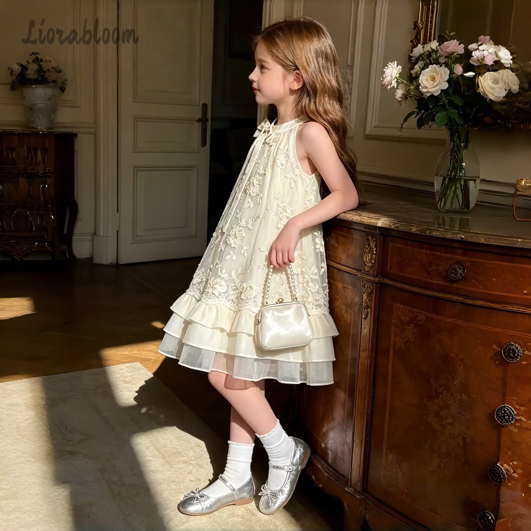 Girls Champagne Lace Tulle Dre - Formal Attire Woman ulasan dan harga